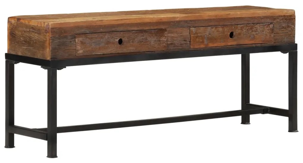 Móvel de TV 110x30x46 cm madeira recuperada maciça