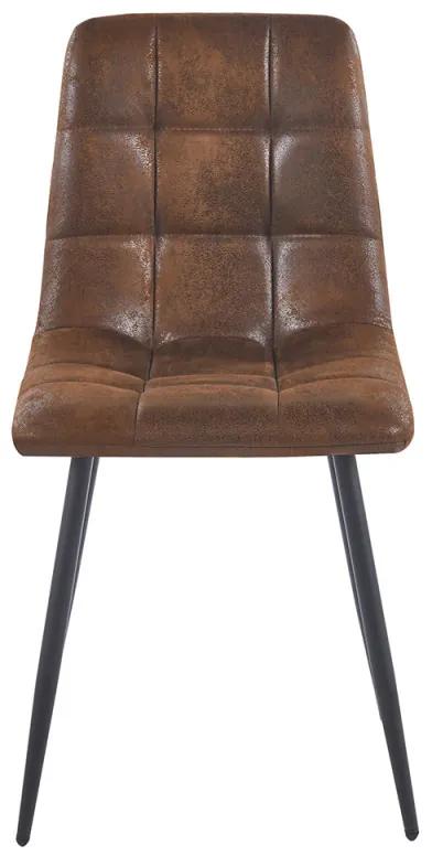 Pack 6 Cadeiras Stuhl Couro Sintético - Marrom Vintage