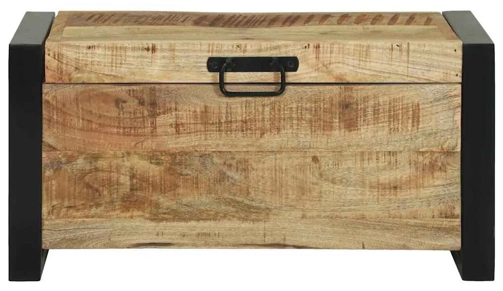 Caixotes de Armazenamento 60x30x30cm Madeira de Mangueira Maciça e Met