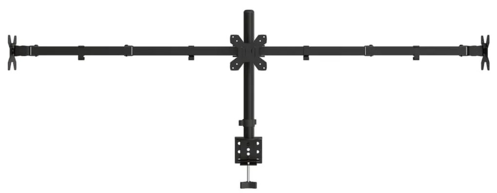 Suporte triplo para monitor VESA 75/100 mm aço preto