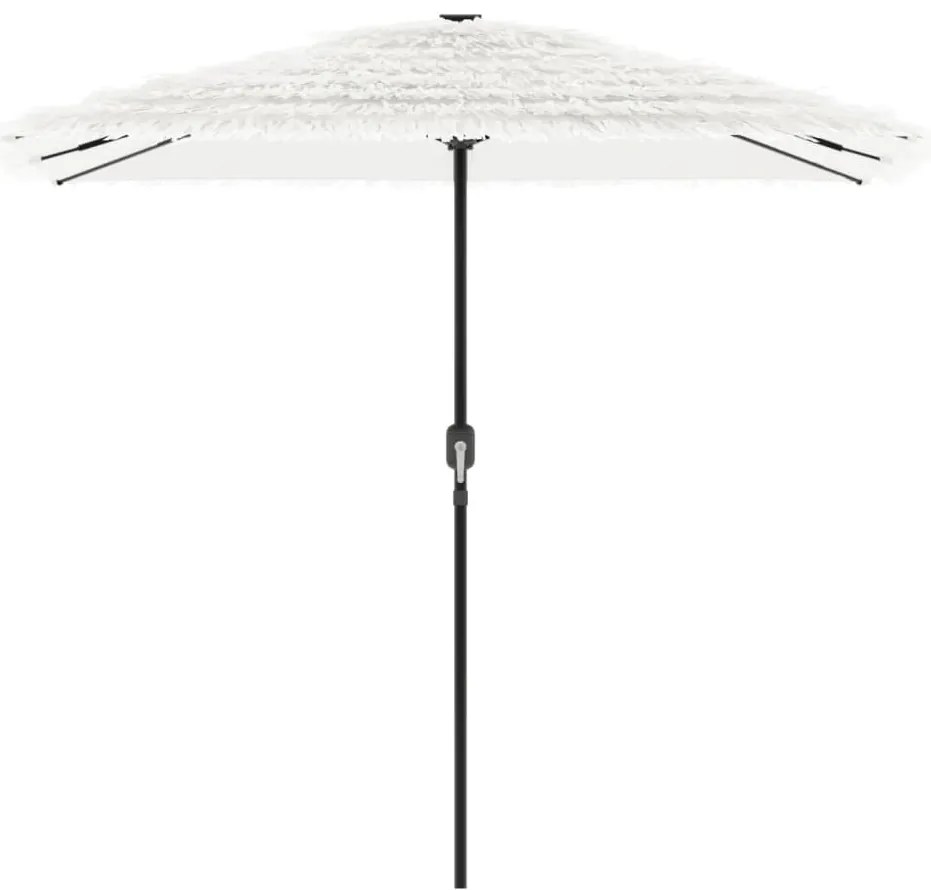 Guarda-sol de jardim com poste de aço 248x248x248 cm branco