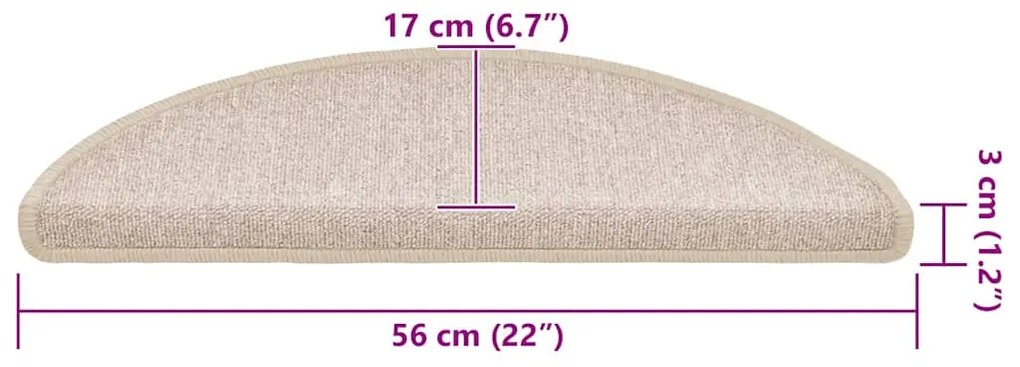 Tapetes de escada 30 pcs 56x17x3 cm cinzento-acastanhado