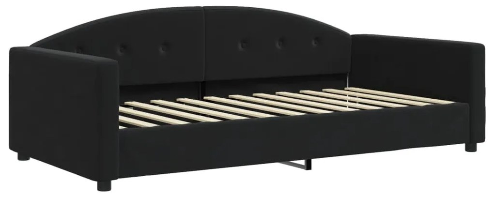 Sofá-cama com colchão 100x200 cm veludo preto