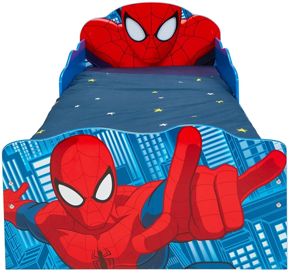 CAMA INFANTIL HOMEM ARANHA + COLCHÃO E ALMOFADA 145cm x 77cm x 65cm