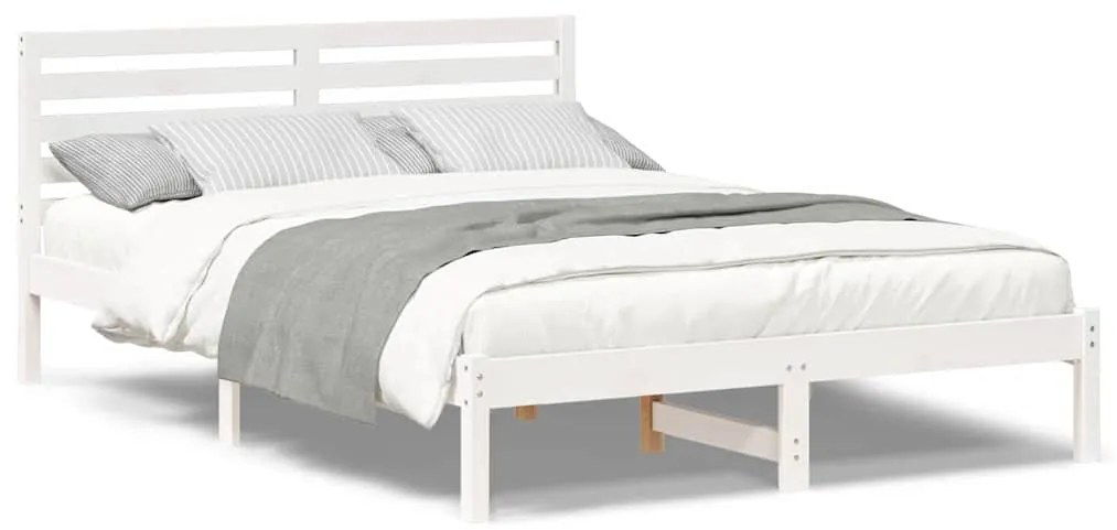 Estrutura da Cama com cabeceira Branco 140 x 220 cm