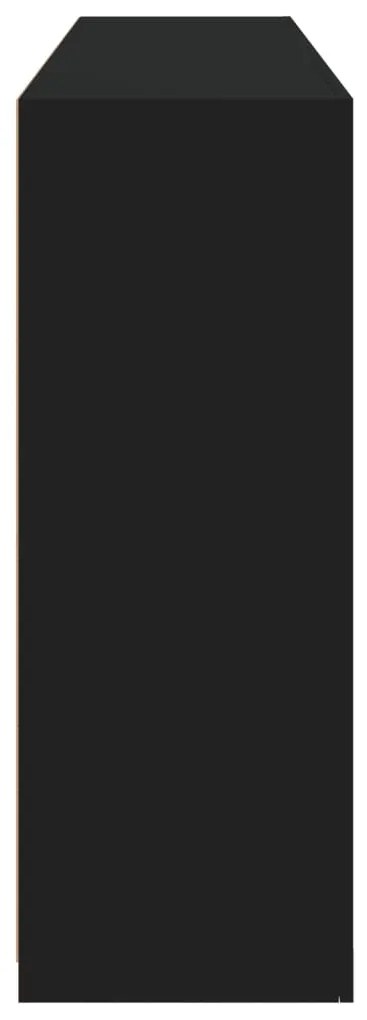 Aparador com luzes LED 162x37x100 cm preto