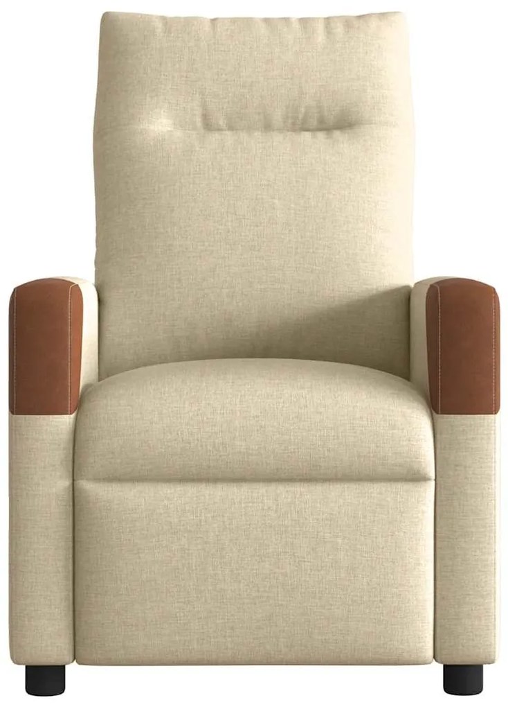 Poltrona reclinável elétrica tecido cor creme