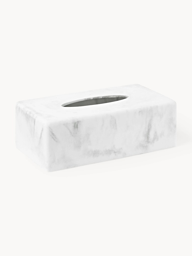 Caixa para lenços de papel com efeito de mármore Kyle
