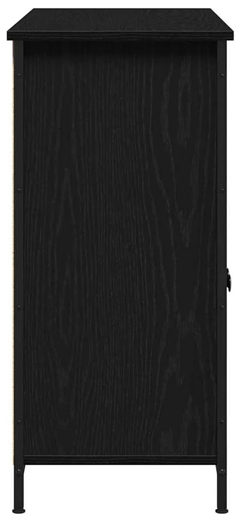 Estante Preto Carvalho 100x35x75 cm Madeira de Engenharia