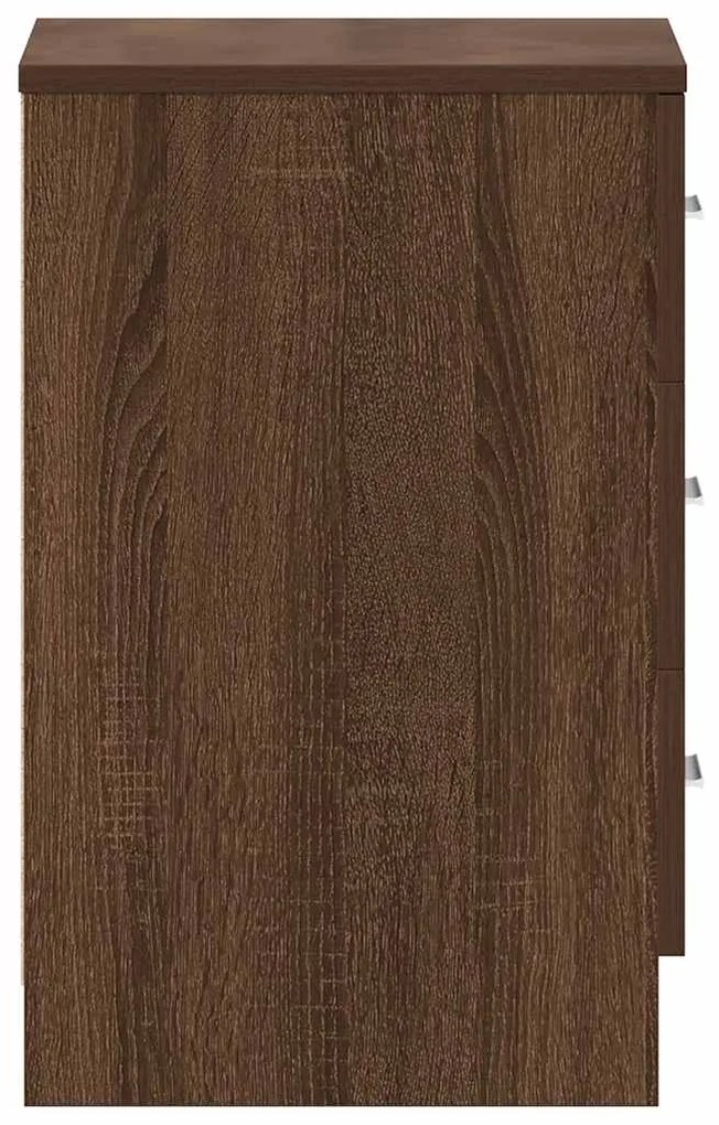 Mesa cabeceira 38x35x56 cm madeira processada carvalho castanho