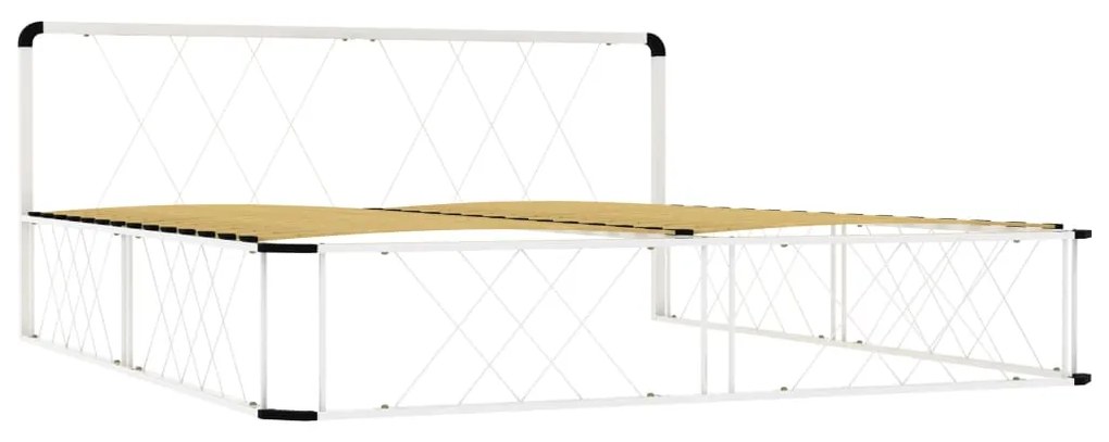 Estrutura de cama 200x200 cm metal branco