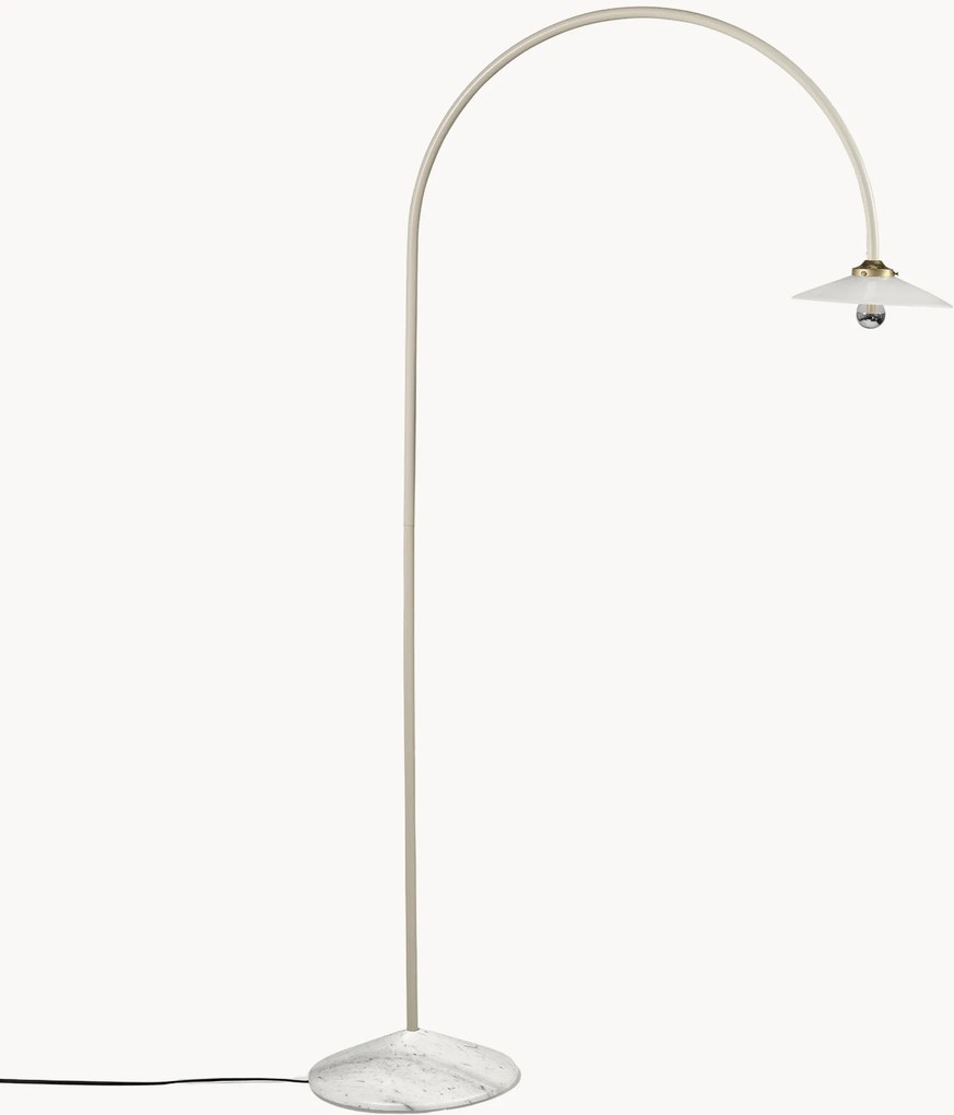 Candeeiro de arco artesanal com base em mármore Moou