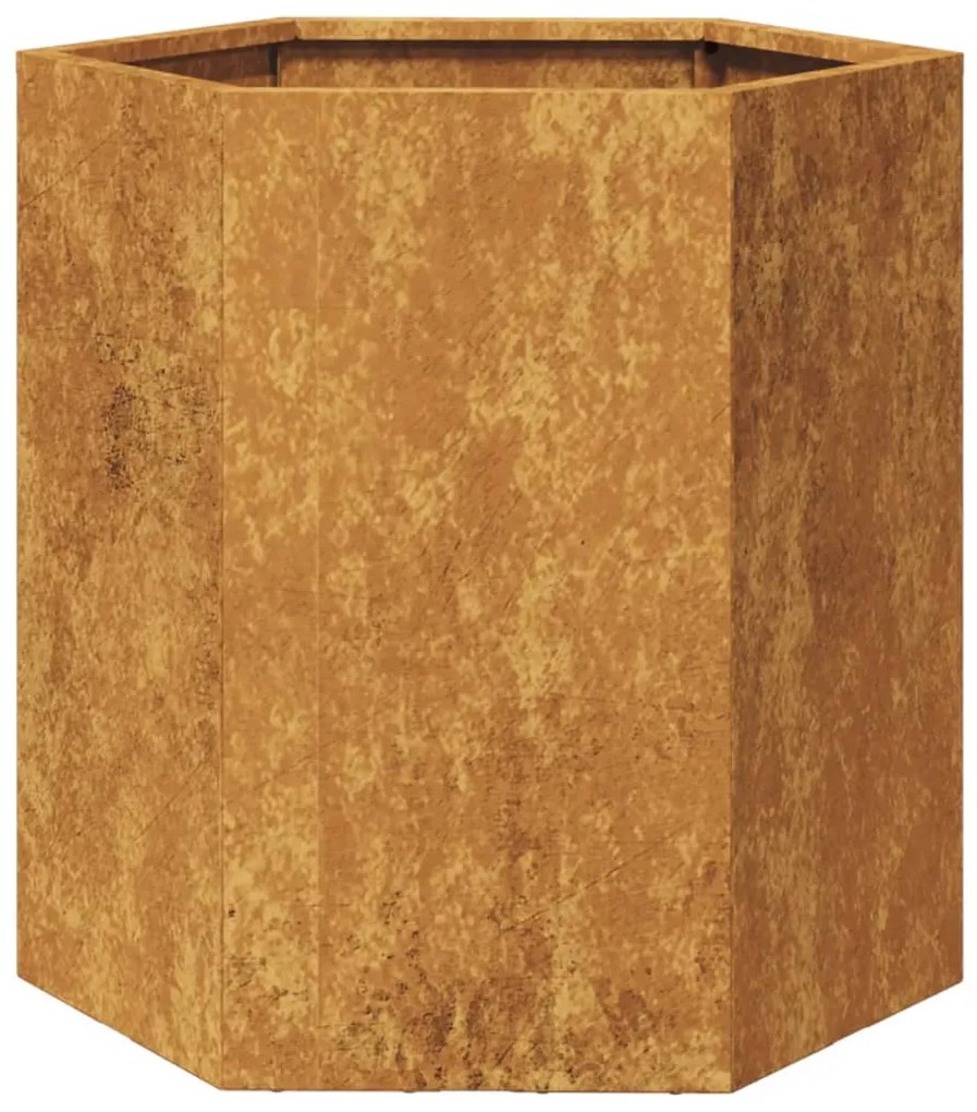 Vasos floreiras jardim hexagonal 46x40x45cm resistência ao aço