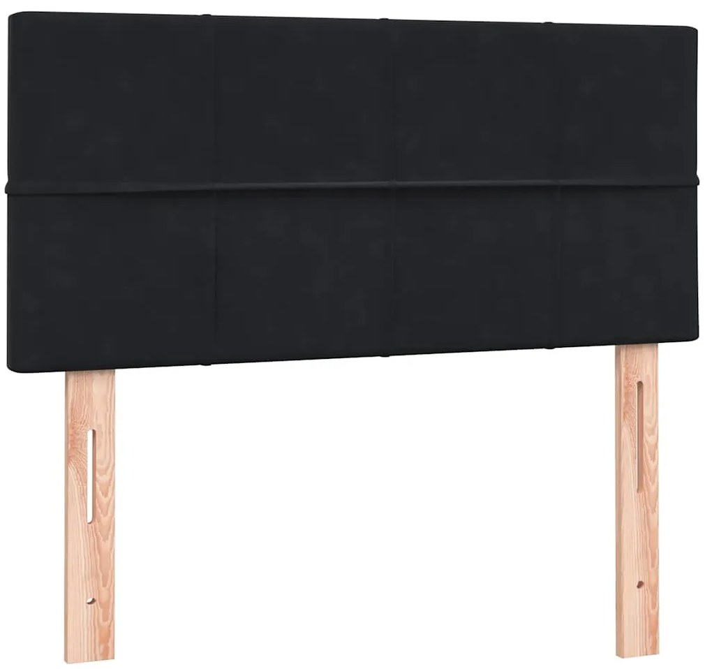 Cama box spring com colchão 90x210 cm veludo preto