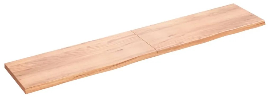 vidaXL Prateleira de parede 200x40x(2-4) cm carvalho tratado castanho