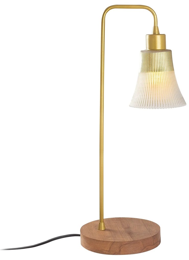 Candeeiro de Mesa Foca – Dourado – Diâmetro: 15 cm, Altura: 52 cm