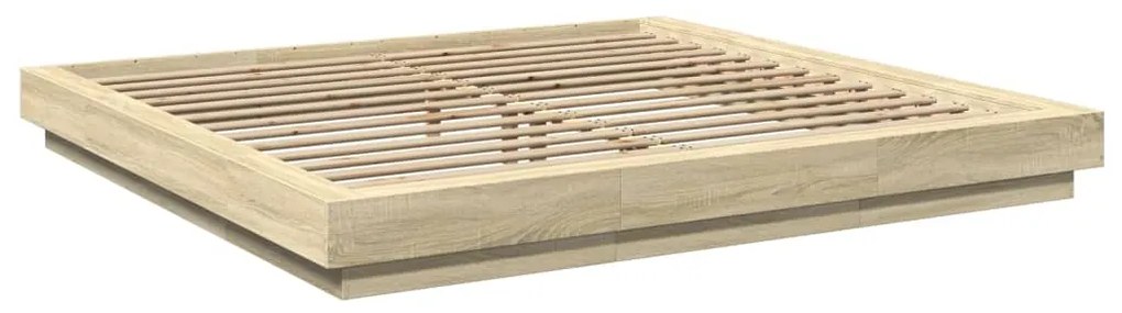 Estrutura de cama 180x200 cm derivados madeira carvalho sonoma