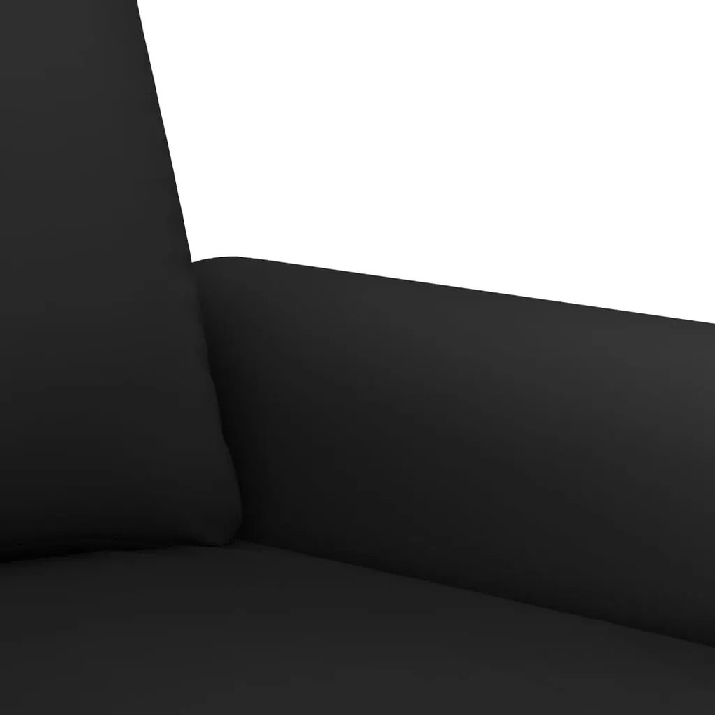 3 pcs conjunto de sofás com almofadas veludo preto