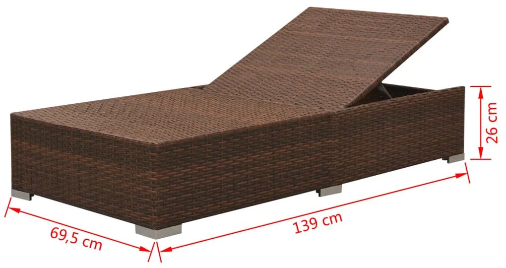 3 pcs conjunto lounge jardim c/ almofadões vime PE castanho