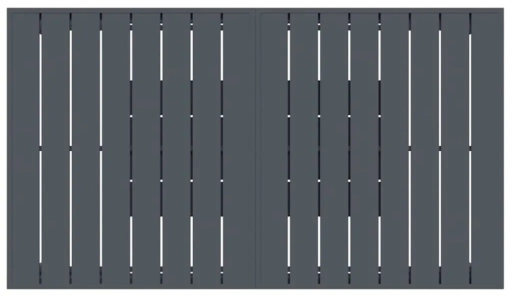Conjunto de jantar para o jardim 9 pcs Preto Grande Metal