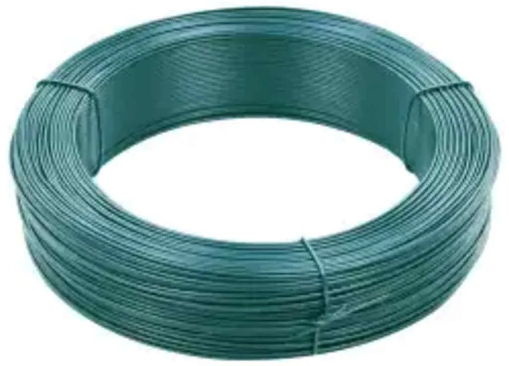 vidaXL Arame para prender cerca 250 m 1,6/2,5 mm aço preto esverdeado