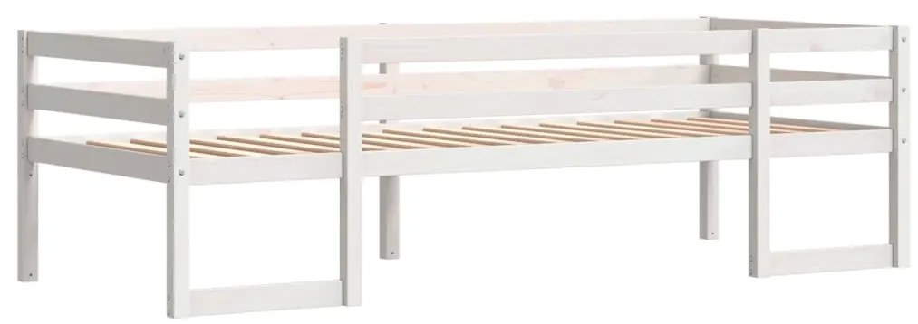 Estrutura de cama infantil 80x200 cm pinho maciço branco