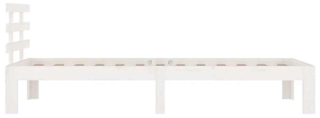 Estrutura cama pequena solteiro 75x190 cm madeira maciça branco