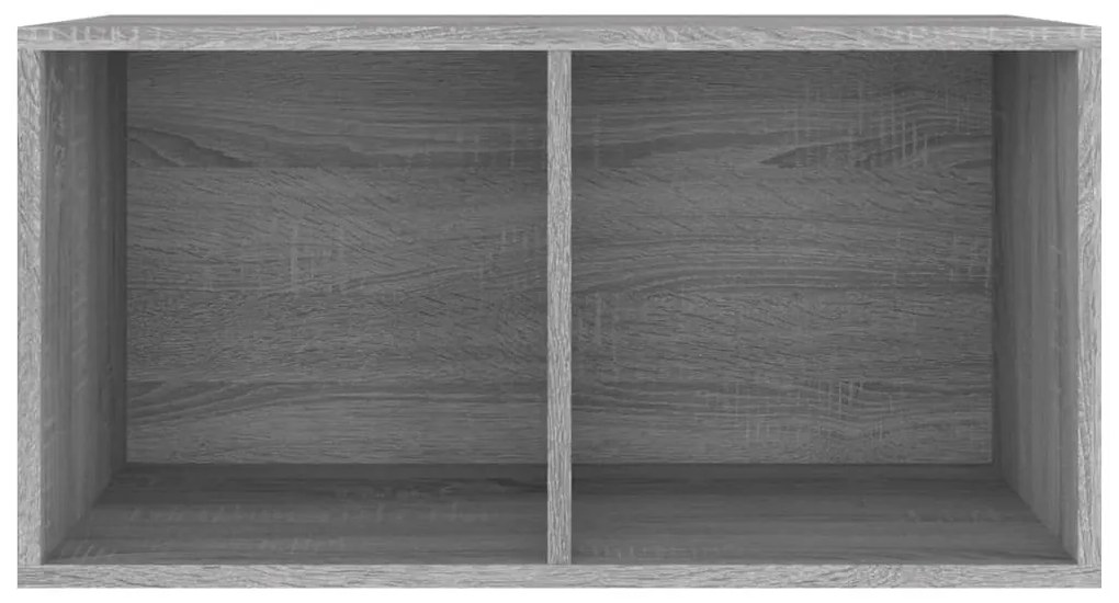 Caixa discos vinil 71x34x36cm derivados madeira cinzento sonoma