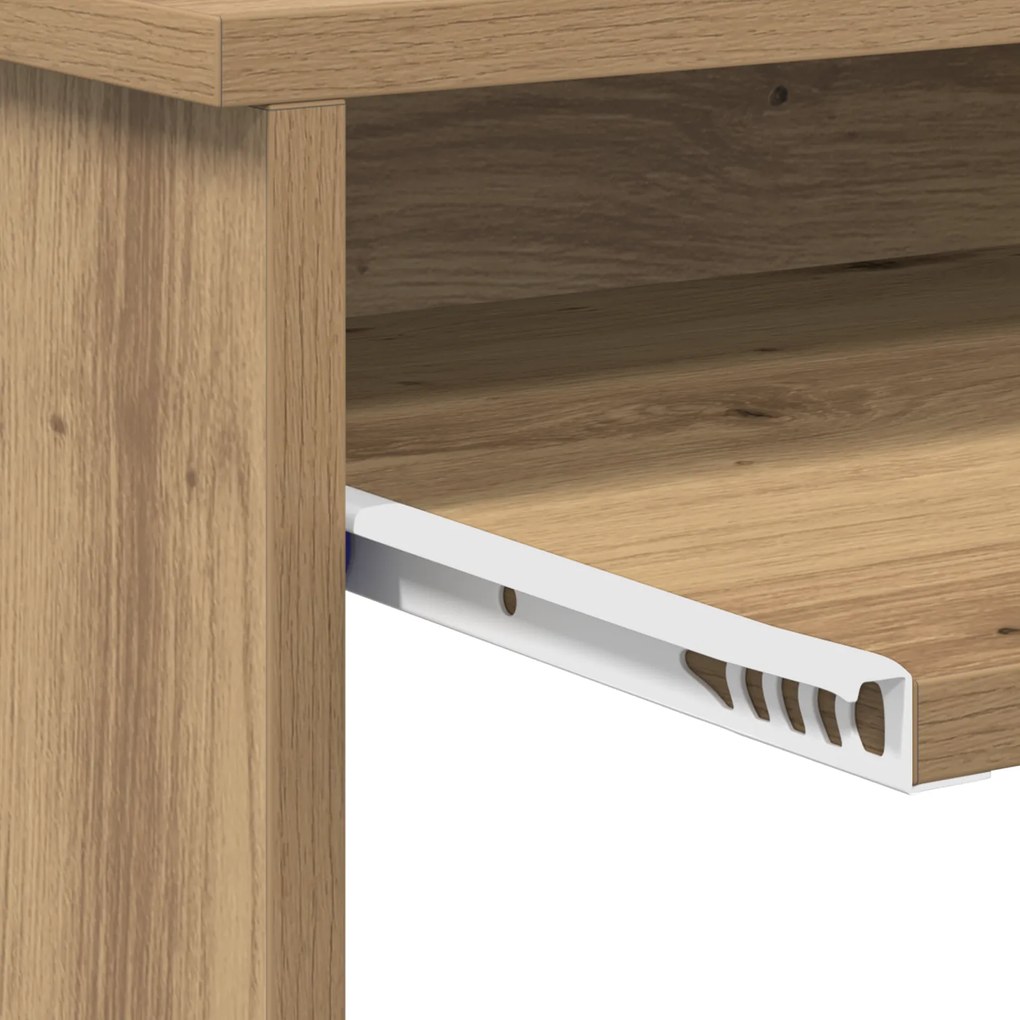 mesa com Armazenamento Carvalho Artesanal 120.5x44x88.5 cm Madeira Der