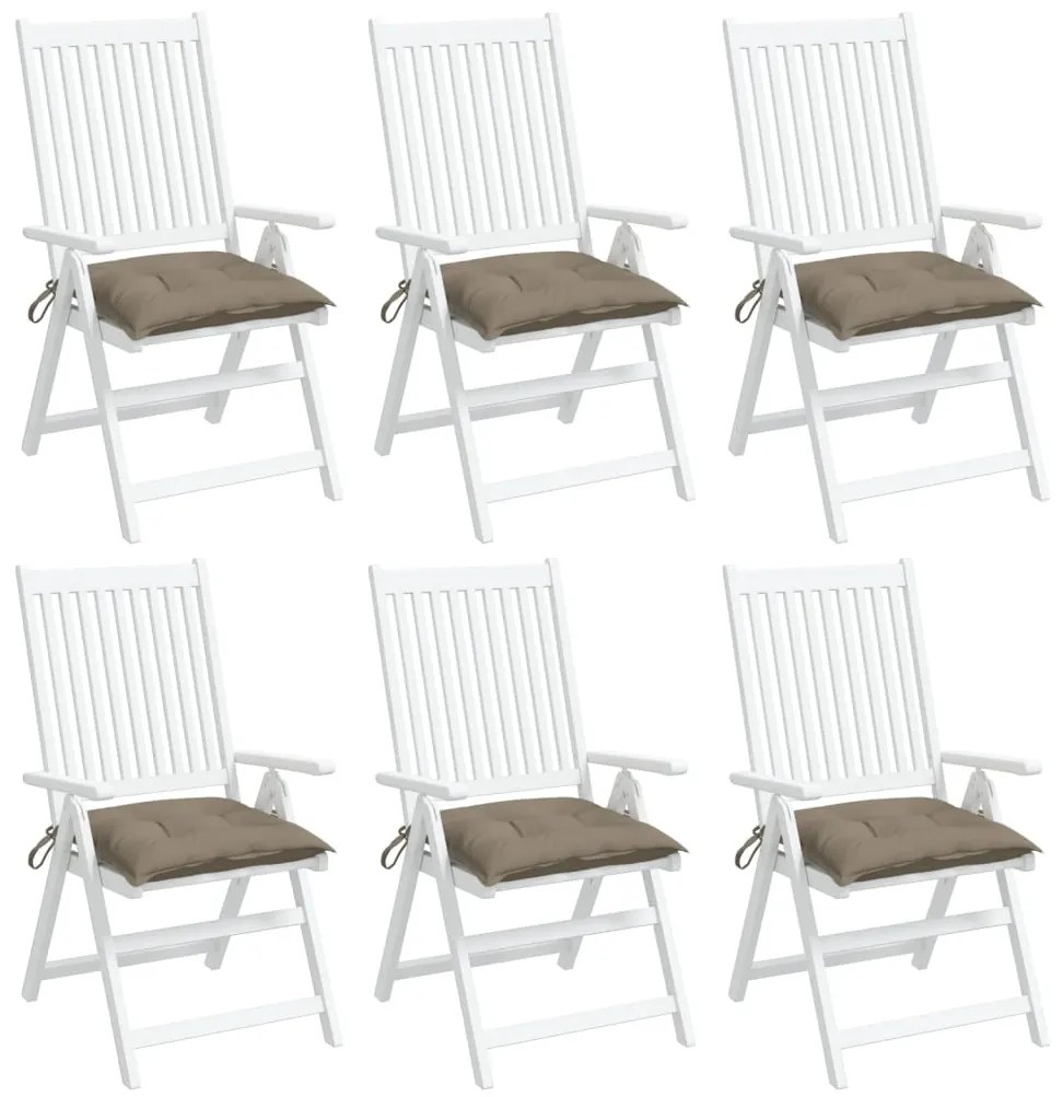 vidaXL Almofadões móveis paletes 6 pcs tecido oxford cinza-acastanhado