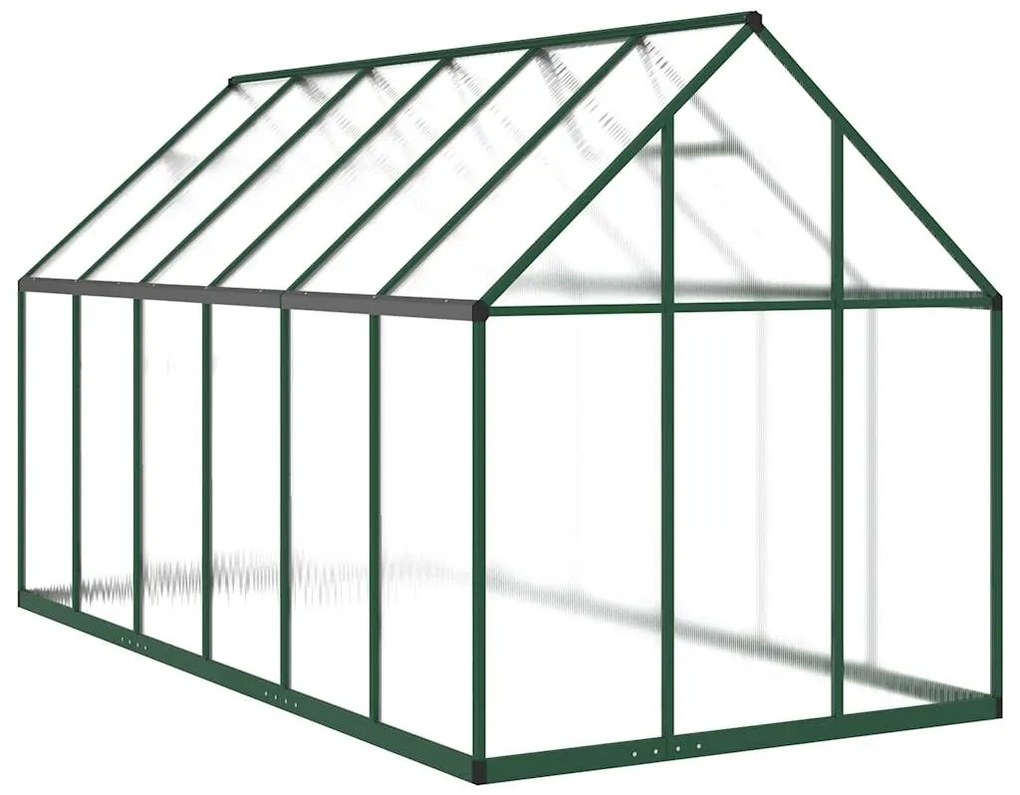 Estufa com estrutura base 334x169x195 cm alumínio verde