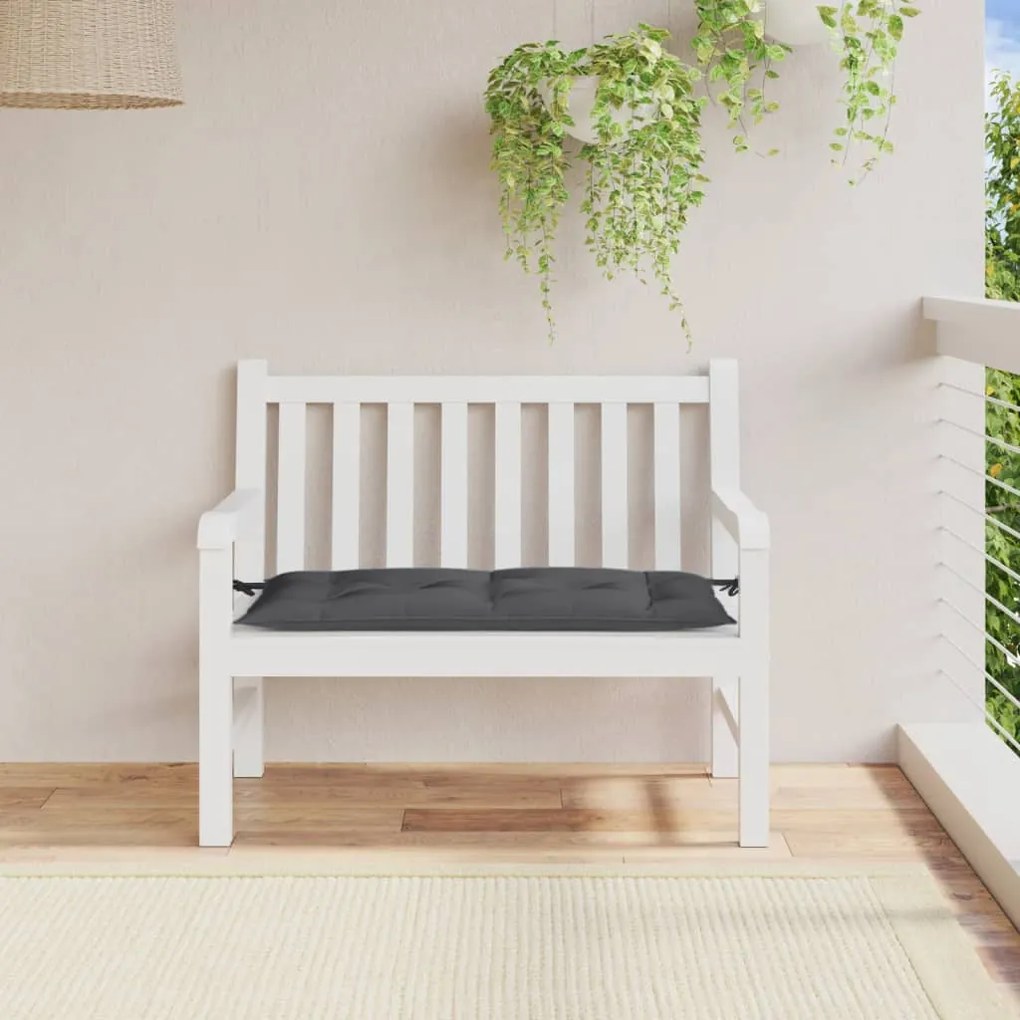 Almofadão banco jardim 100x50x7cm mesclado tecido antracite