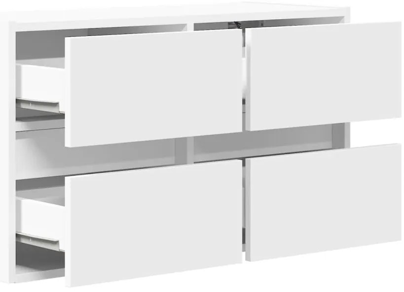 Móvel de parede para TV com luzes LED 80x31x45 cm branco