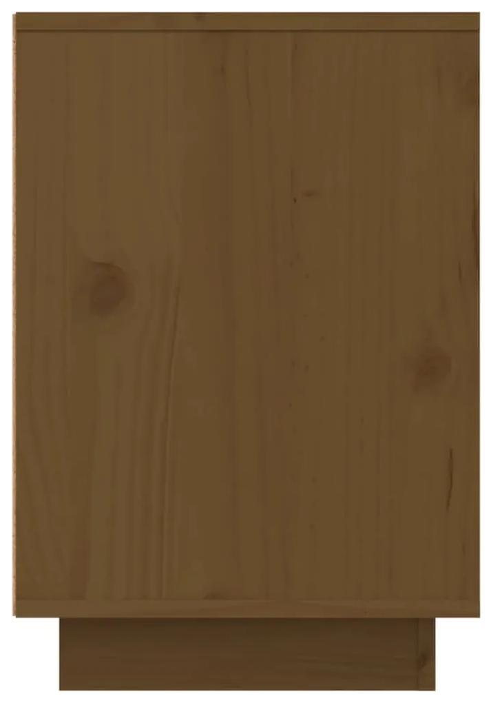 Mesas de cabeceira 2 pcs 50x34x50 cm pinho maciço castanho-mel