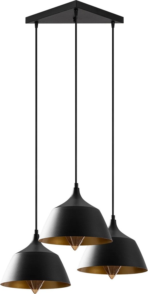 Candeeiro de Teto Dodo – Preto – 52 x 52 cm