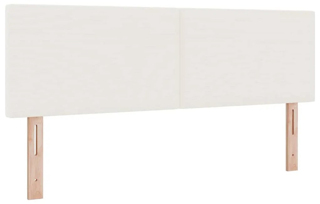 Cabeceira vidaXL Design Simples Creme 160 cm Tecido de Veludo Cotelê
