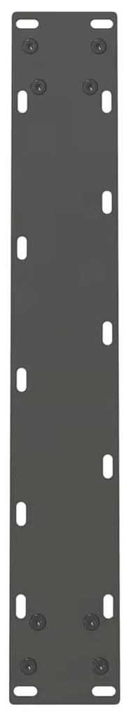 Pés para mesa de jantar antracite 2 peças 60x(72-73) cm aço