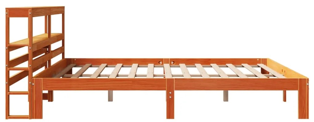 Cama sem colchão 180x200 cm pinho maciço castanho-mel
