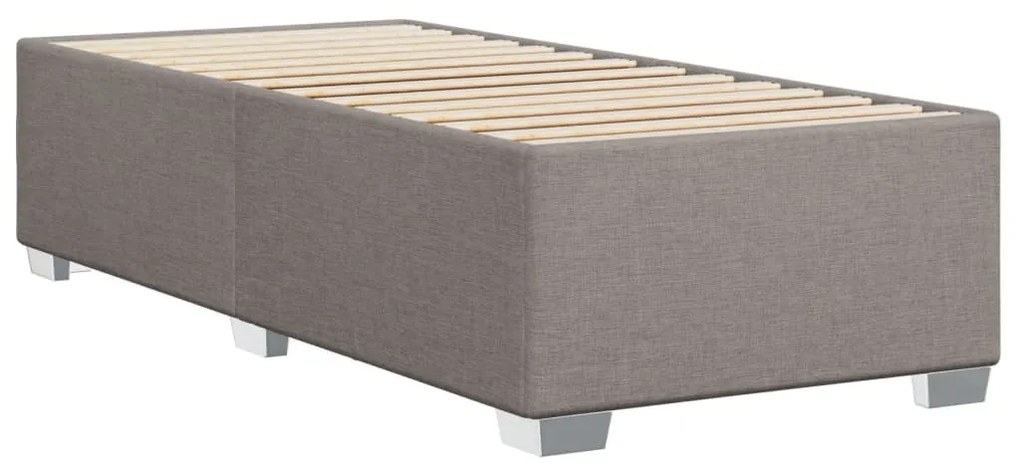 Estrutura de cama sem colchão 90x190 cm tecido cinzento