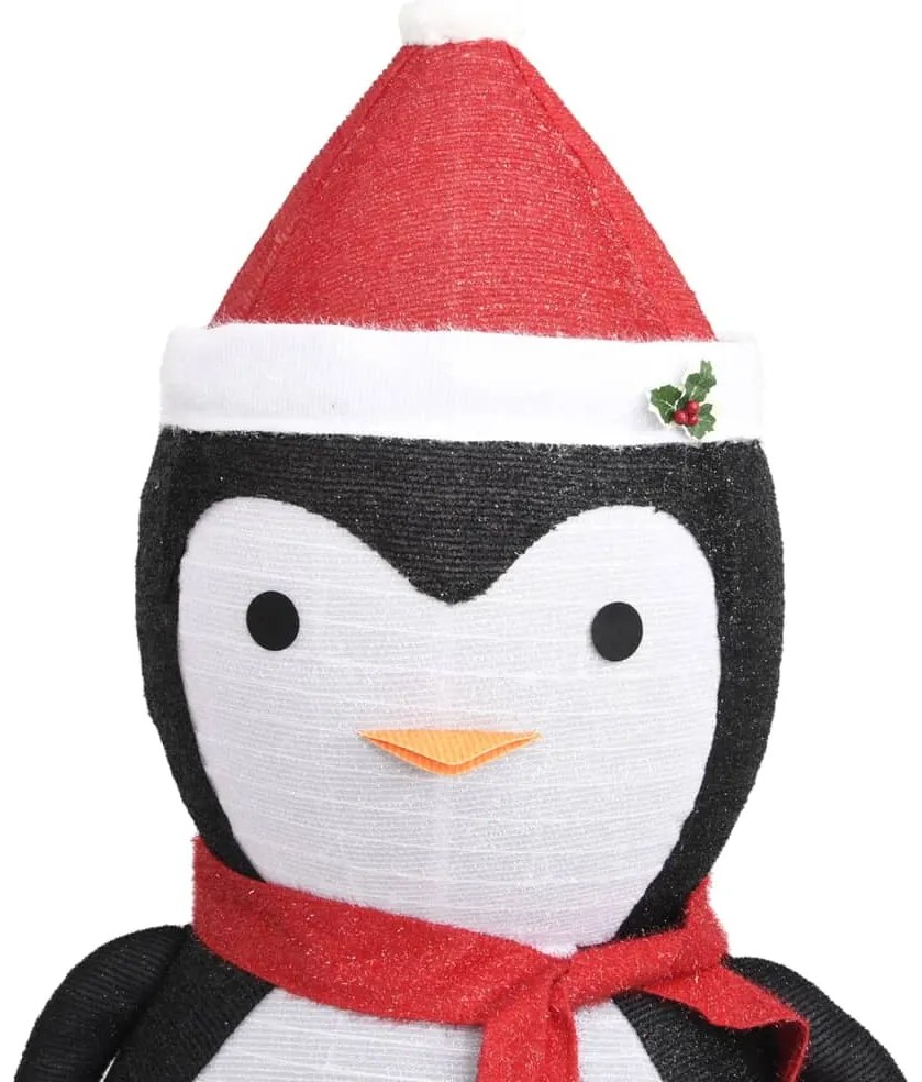 Pinguim de Natal decorativo com luzes LED tecido de luxo 180 cm