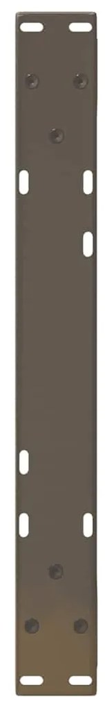 Pés para mesa de centro 2 peças aço natural 50x(30-31,3) cm aço