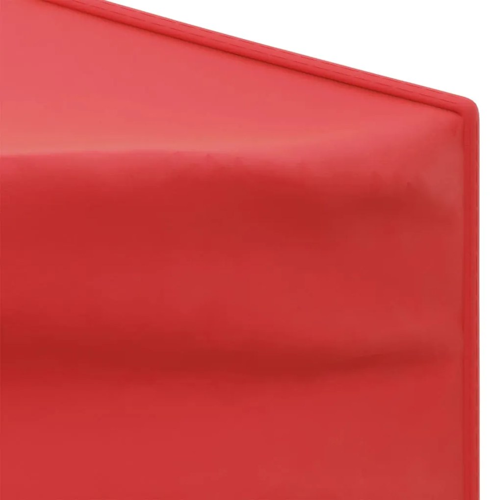 Tenda para festas dobrável com paredes laterais 3x3 m vermelho