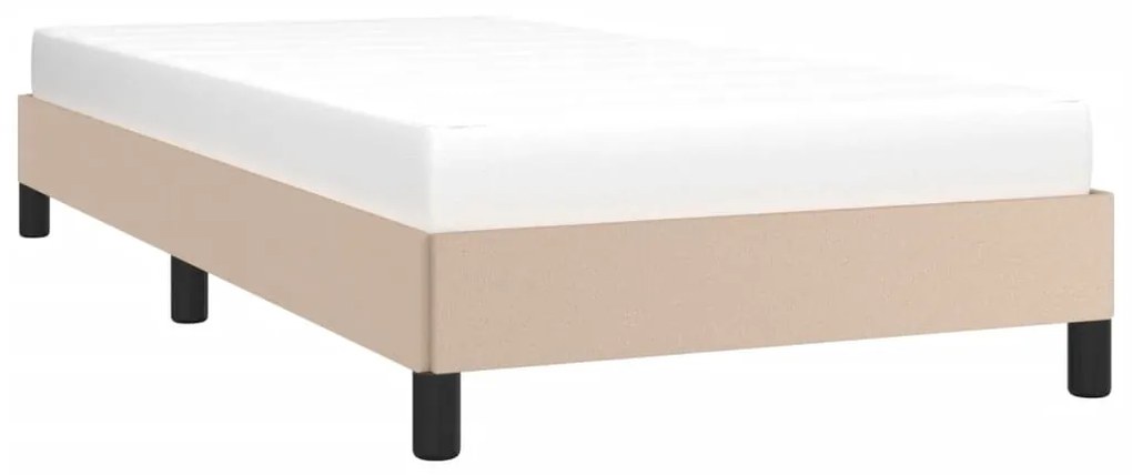 Estrutura de cama 90x190 cm couro artificial cappuccino