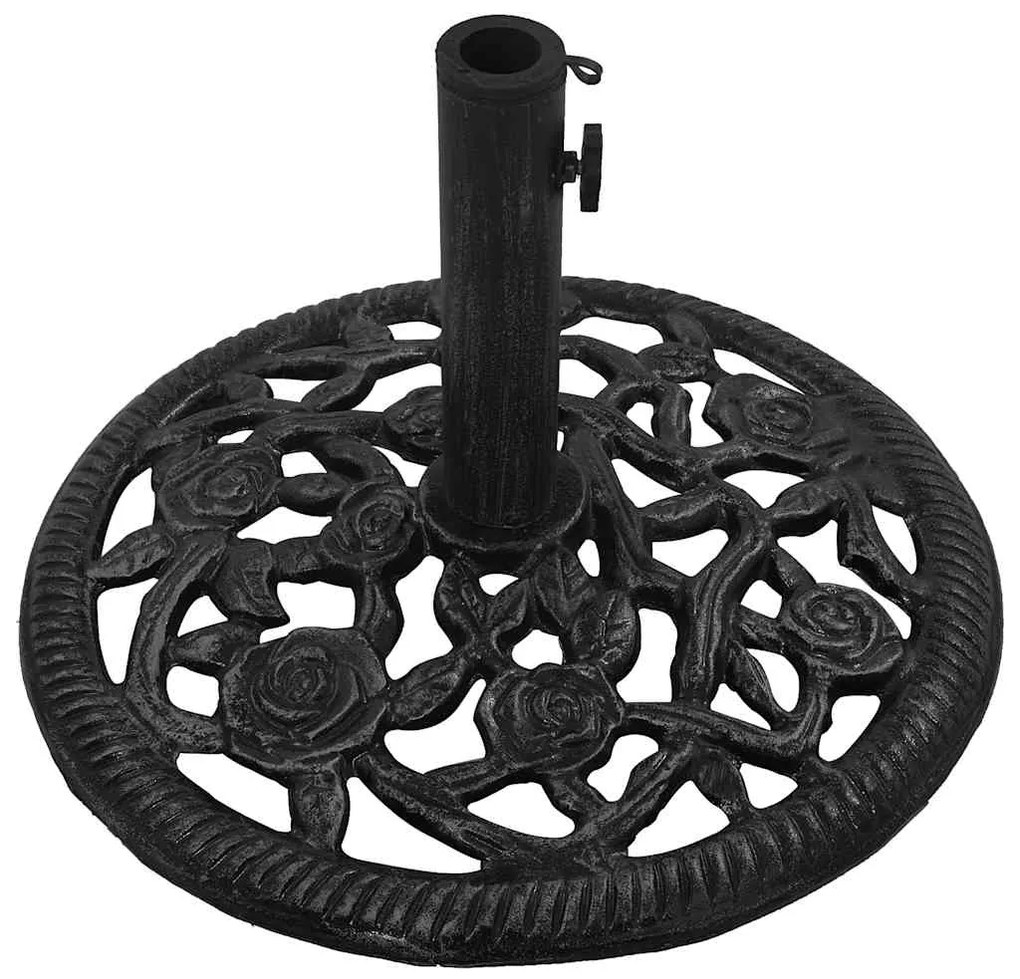 Base para guarda-sol ferro fundido 48x48x33 cm preto