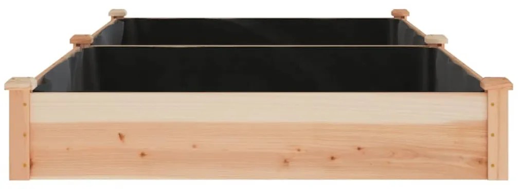 Canteiro elevado c/ forro 240x120x25 cm madeira de abeto maciça