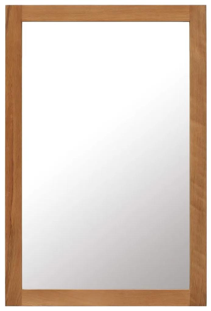 247457 vidaXL Espelho 60x90 cm madeira de carvalho maciça