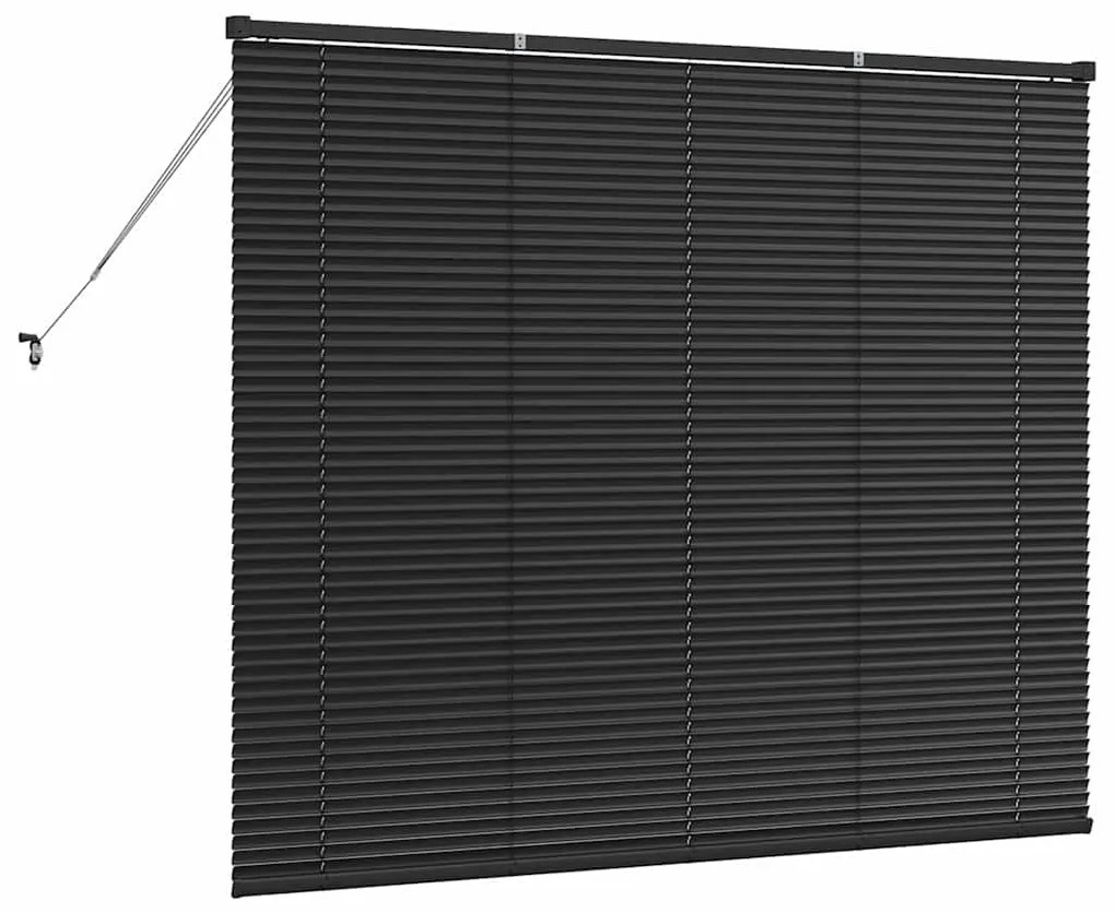 Persiana de Janela com cortinas Outros Manual Preto 80 x 130 cm Alumín