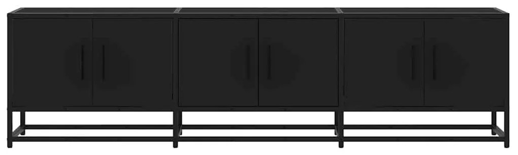 Móvel para TV 150x35x41 cm derivados de madeira/metal preto