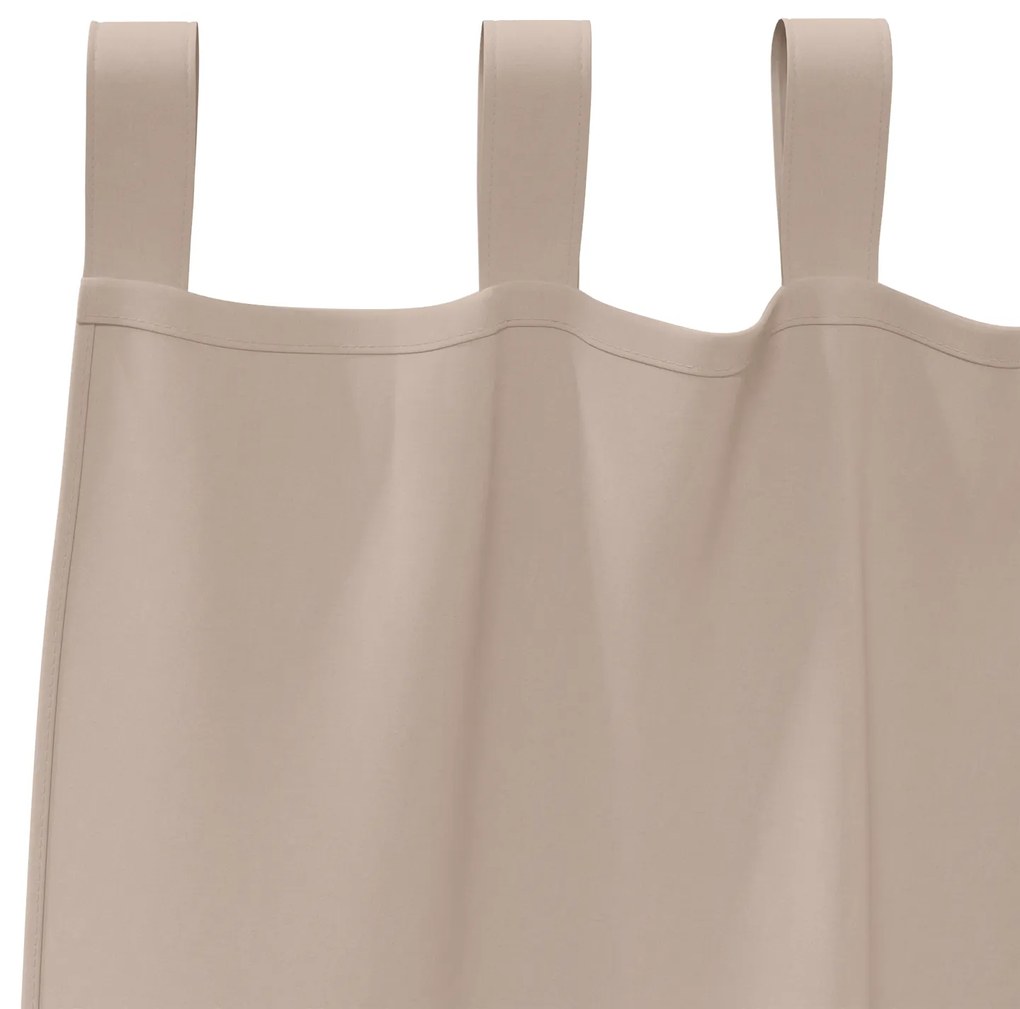 Cortinas opacas 2 pcs Cinzento-acastanhado 225 x 140 cm