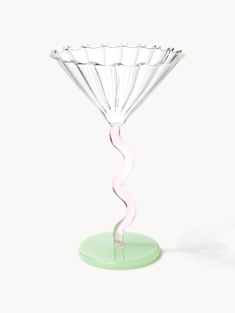 Copos de martini em vidro borossilicato Curve, conjunto de 2